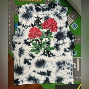 YOUNG LA Rose Muscle Tank Top EUC